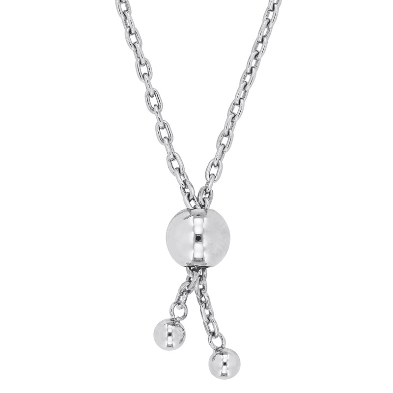 3/4 CT DEW Created Moissanite Pear Shape Halo Adjustable Bolo Bracelet in Sterling Silver - 5-10 in.