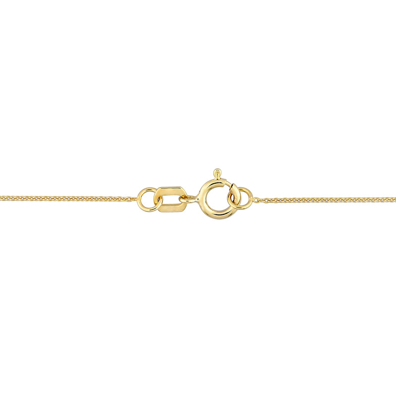 1/10 CT Diamond TW Oval Link 17 Necklace in 2-Tone 10k Yellow & White Gold