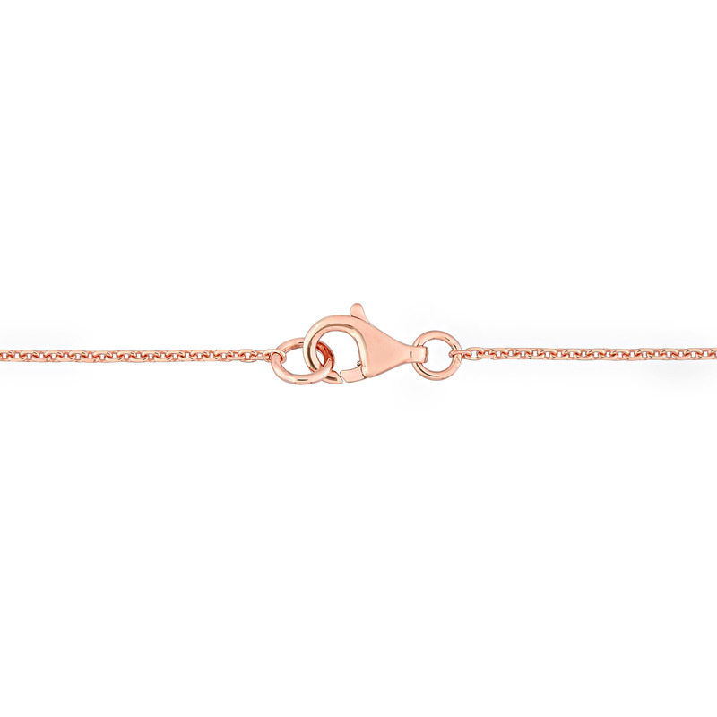 2 1/2 CT TGW Ruby Station Drop Necklace in 14k Rose Gold - 17 in.