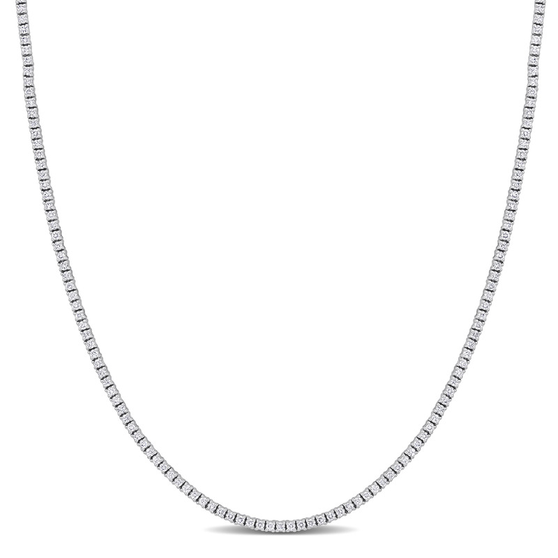2 1/2 CT TW Diamond Tennis Necklace in 14k White Gold - 15 in