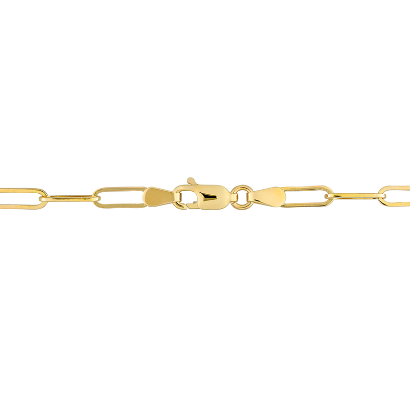 1/4 CT TW Diamond Cluster Pendant in 14k White Gold on a 3.3mm Polished Paperclip Chain in 14k Yellow Gold - 16 in