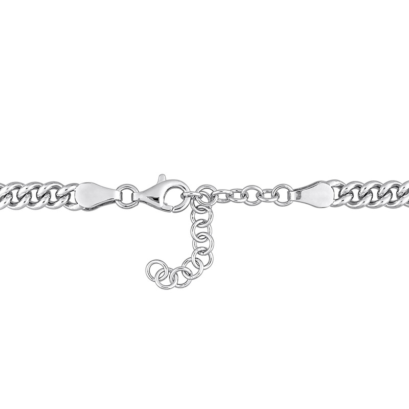1 5/8 CT TGW Created Ruby Necklace in Sterling Silver - 16 in.
