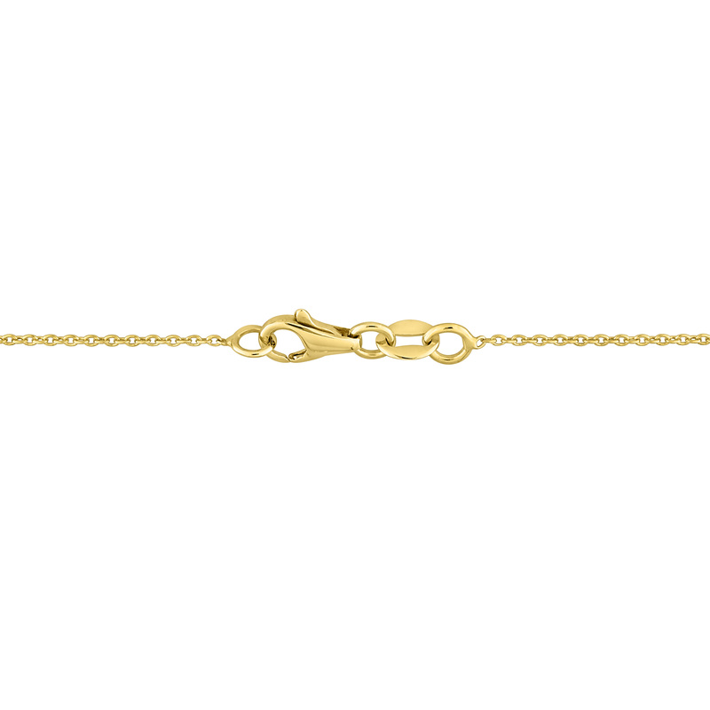 3/8 CT TW Diamond Station Necklace in 14k 2-Tone White and Yellow Gold - 17 in