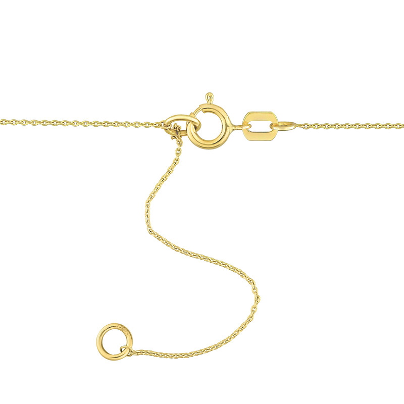 3-3.5 MM Freshwater Cultured Pearl and 1/10 CT TDW Diamond Station Drop Necklace in 10k Yellow Gold - 16+2 in.