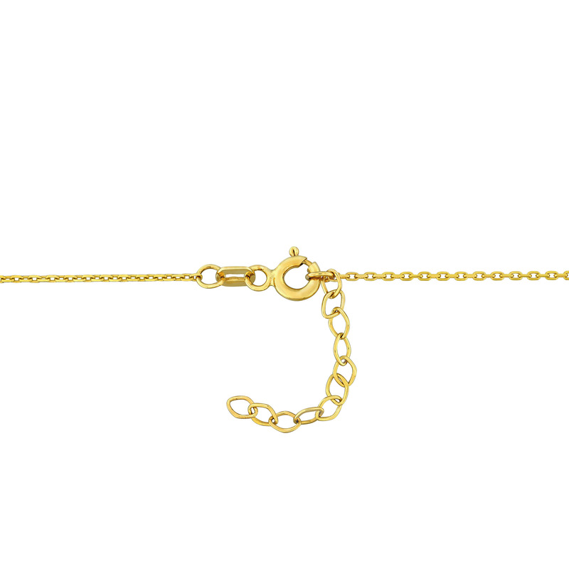 3/8 CT TDW Diamond Circle Motif Lariat Necklace in 10k Yellow Gold - 17 in