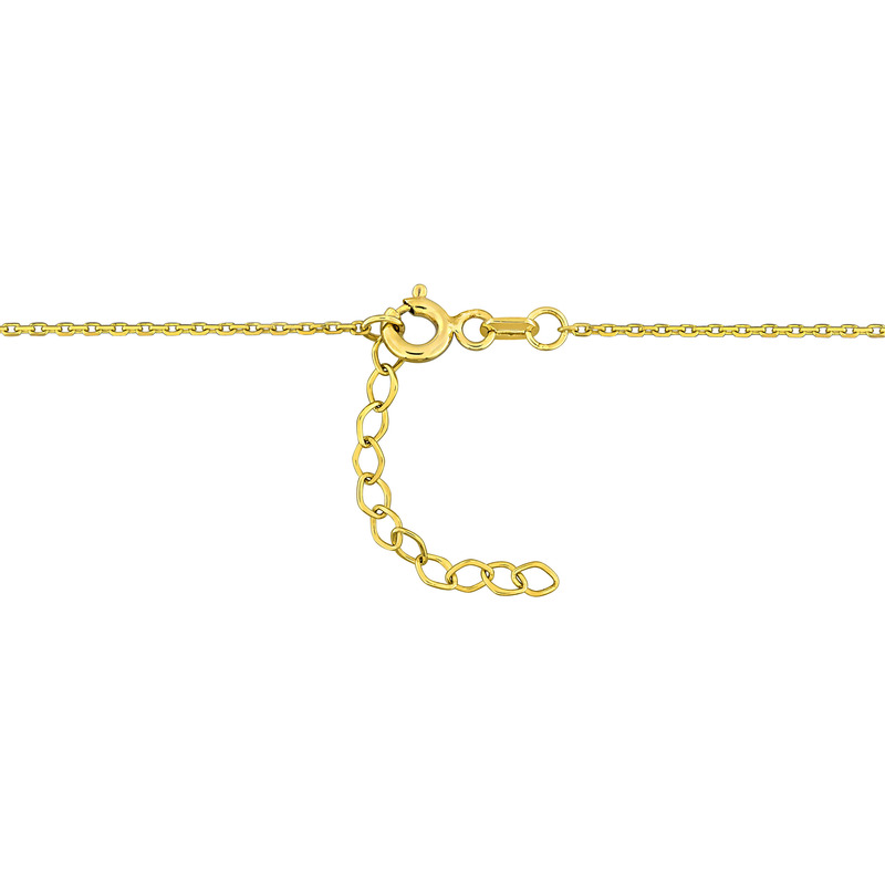 8-8.5 MM Cultured Freshwater Pearl and Diamond Accent Lariant Necklace in 10k Yellow Gold - 17 in.