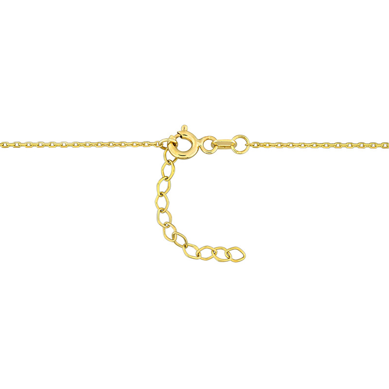 1/5 CT TDW Diamond & 1/6 TGW Ruby Lariat Necklace in 10k Yellow Gold - 16.5 in