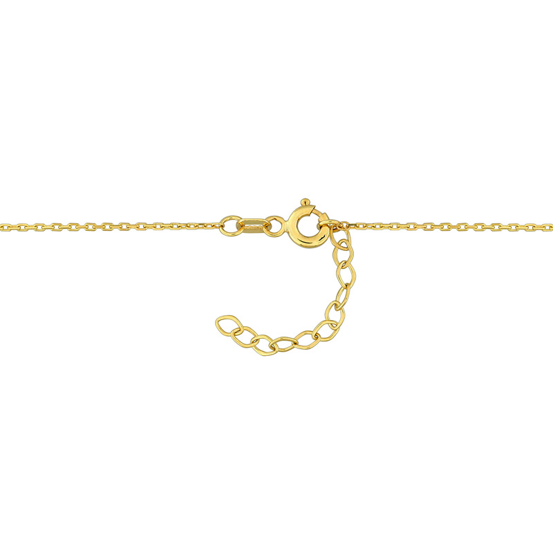 1/5 CT TDW Diamond & 1/6 TGW Baguette Cut Ruby Lariat Necklace in 10k Yellow Gold- 16.5 in.