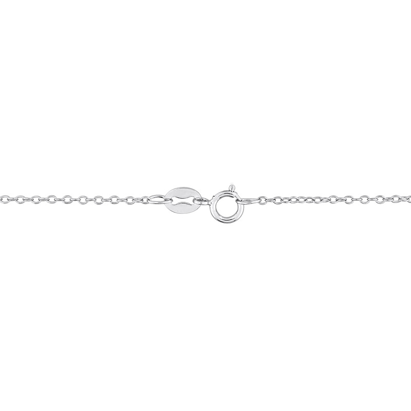 4 CT TGW Pear Shape Black Agate Necklace With Beaded Halo in Sterling Silver - 17 in.