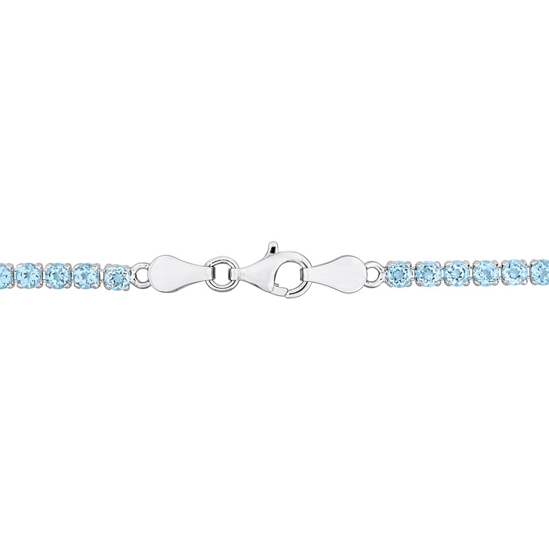 4 3/5ct TGW Created Emerald Tennis Bracelet in Yellow Plated Sterling Silver - 7.25 in