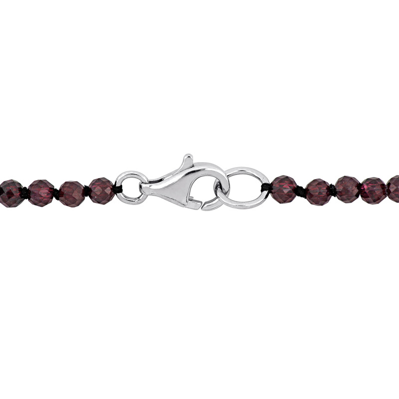 13-15 MM Cultured Freshwater Pearl and Purple Garnet Beaded Layering Necklace - 20 in.