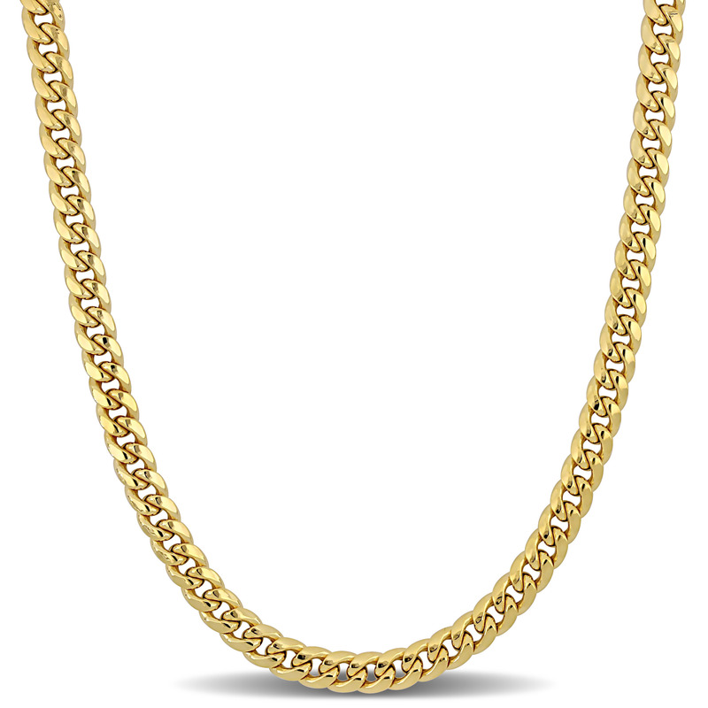 6.15mm Miami Cuban Link Chain Necklace in 10k Yellow Gold - 20 in
