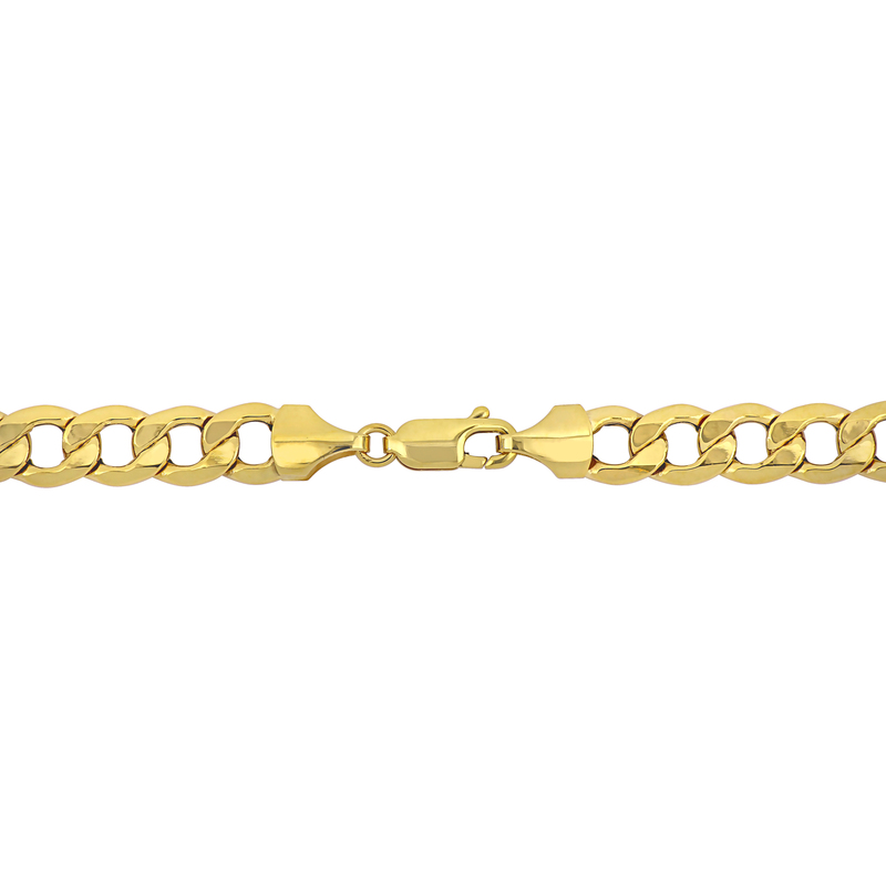 Men's 7 mm Curb Link Chain Necklace in 10k Yellow Gold - 20 in