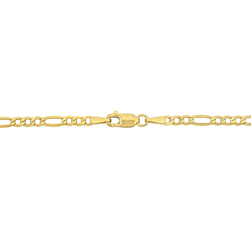 2.5mm Figaro Link Chain Necklace in 10k Yellow Gold - 18 in