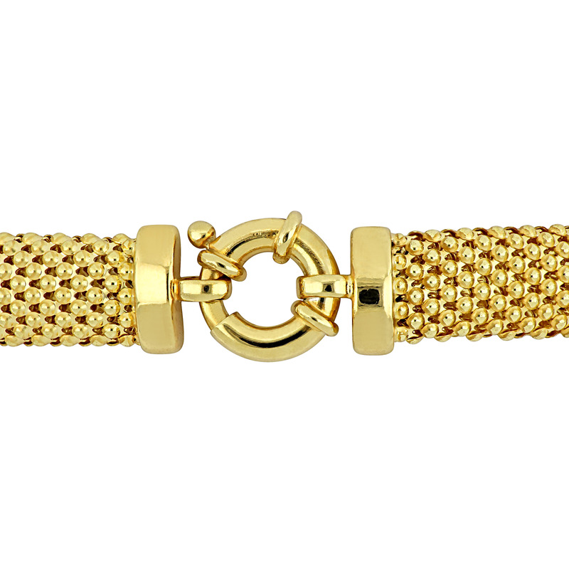 1/2ct TGW Cubic Zirconia Triple Bar Popcorn Necklace in Two-Tone Sterling Silver - 17 in