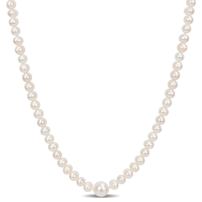 5-6 MM & 9-10 MM Freshwater Cultured Pearl Endless 100 Necklace