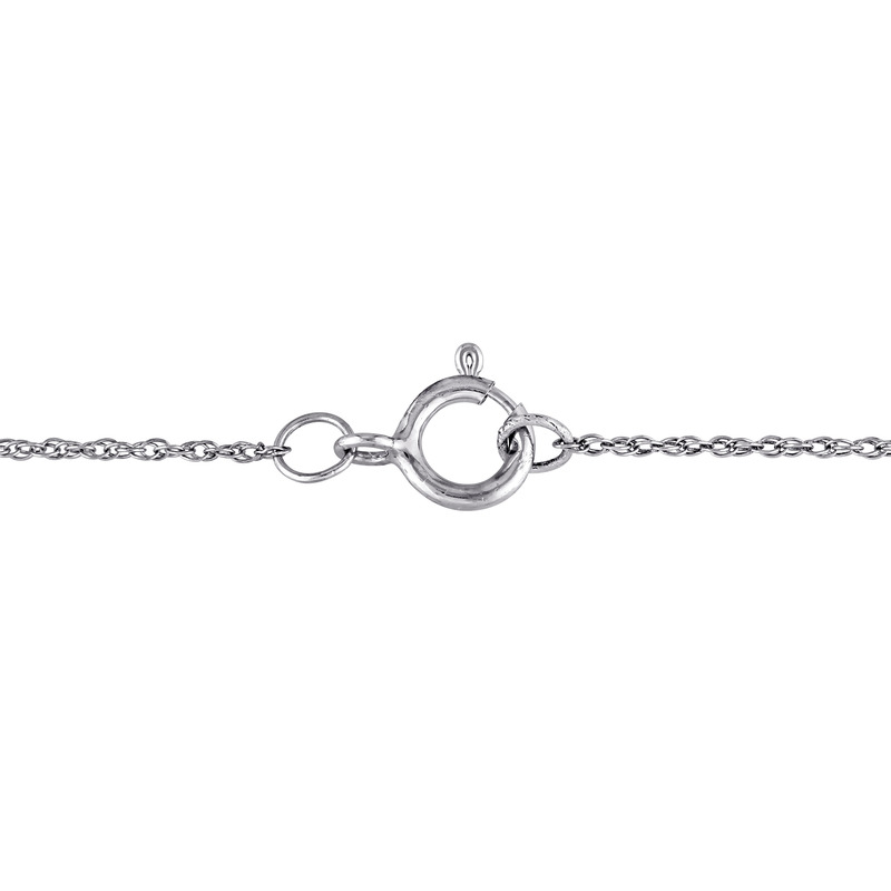 7-8 MM Pink Freshwater Cultured Pearl Tin-Cup-Style Necklace in 10K White Gold