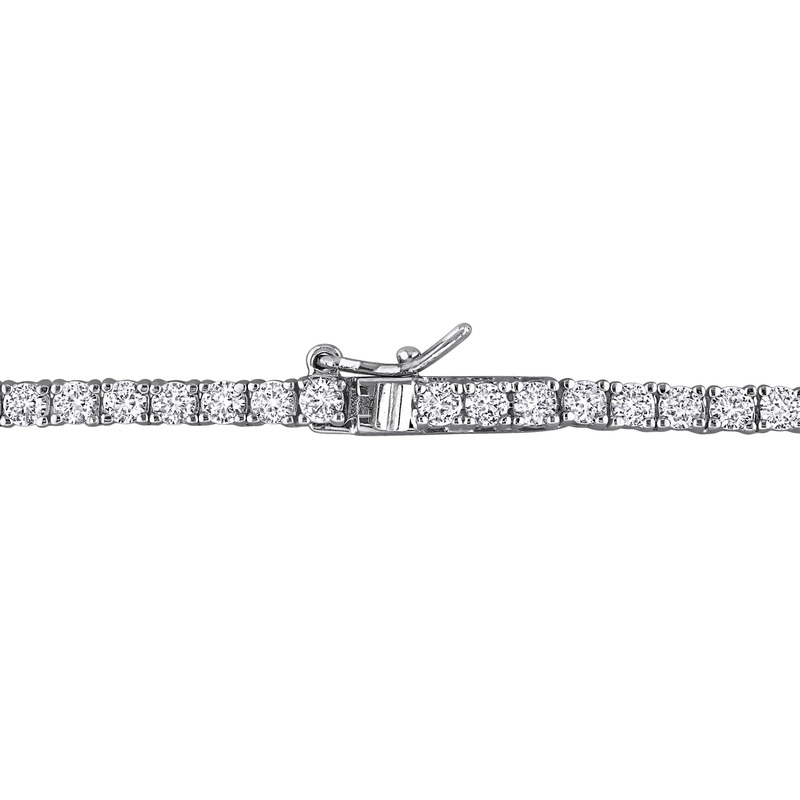 18 CT TGW Created Ruby Heart Center & Created White Sapphire 15 Necklace in Sterling Silver