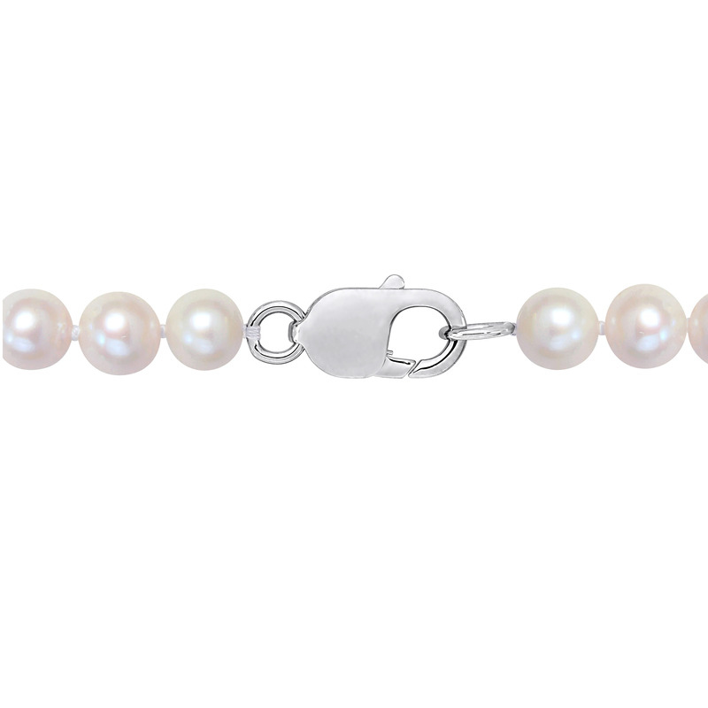 Men's 9-9.5 MM Cultured Freshwater Pearl Necklace and Bracelet 2-Piece Set with Sterling Silver Clasps