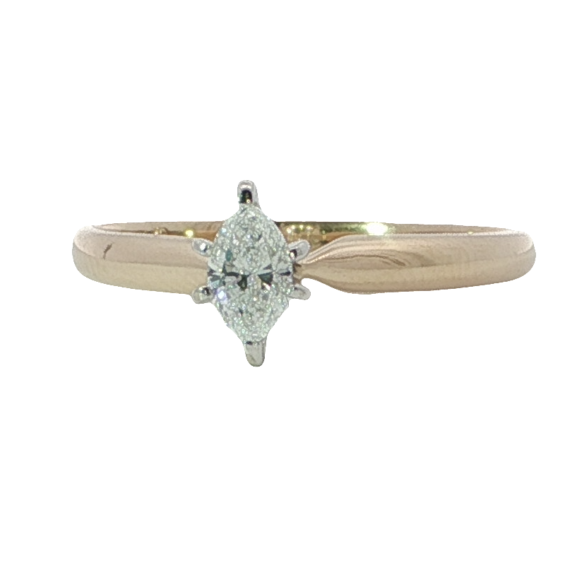 Elegant 14k Yellow Gold Diamond Engagement Ring