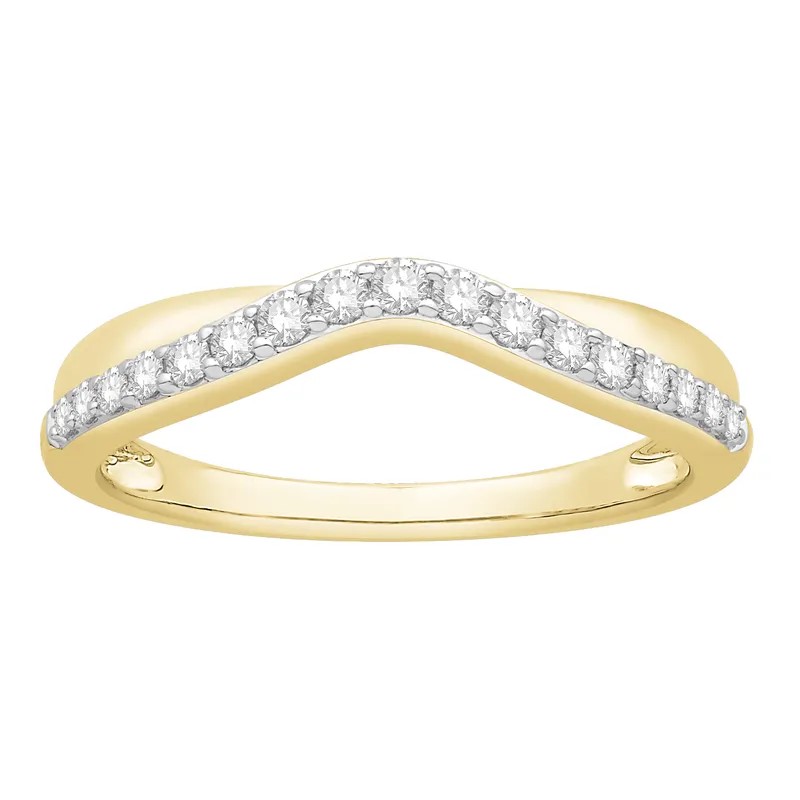 14k Yellow Gold Diamond Wedding Band