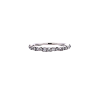 Elegent White Gold Diamond Anniversary Ring
