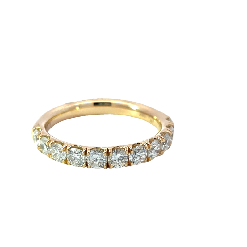 Elegant Yellow Gold Diamond Anniversary Band