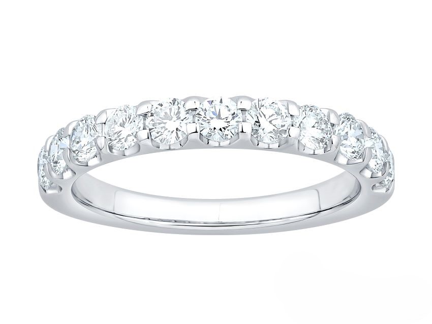 Elegant White Gold Diamond Band
