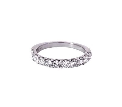 Elegant White Gold Eternity Ring With Brilliant Cut Diamonds