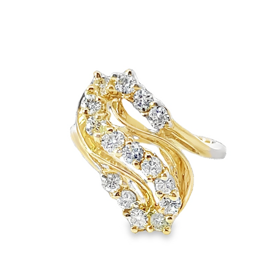 Stunning Gold Diamond Multistone Ring