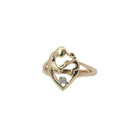 Elegant Mother And Child Diamond Ring