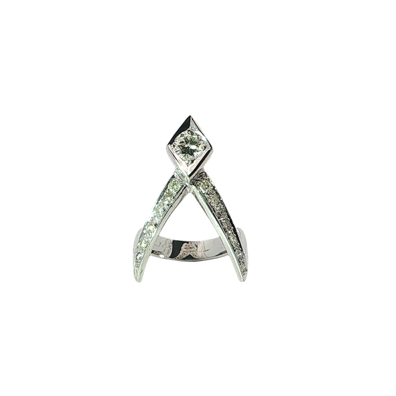 Geometric Diamond Fashion Ring