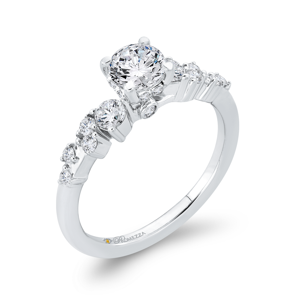 White 14 Karat Ring Size 6.5 With 20=0.41tw Round G/h Si1 Diamonds