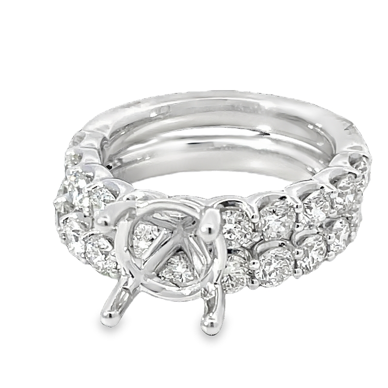 White Gold Multi-stone Diamond Wedding Set