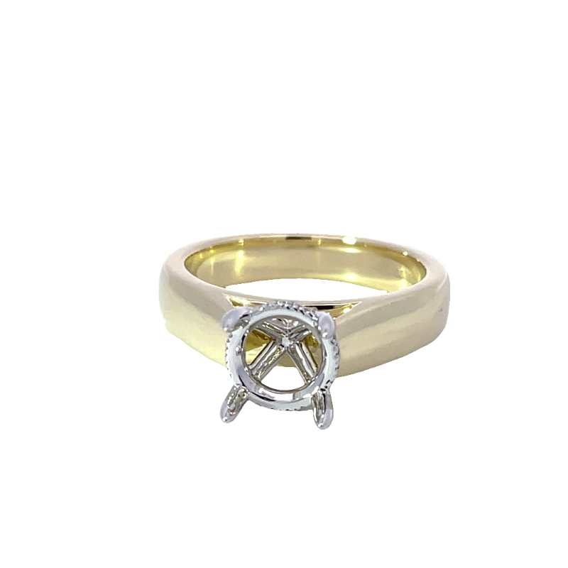 Elegant Two-tone Engagement Semi-mount