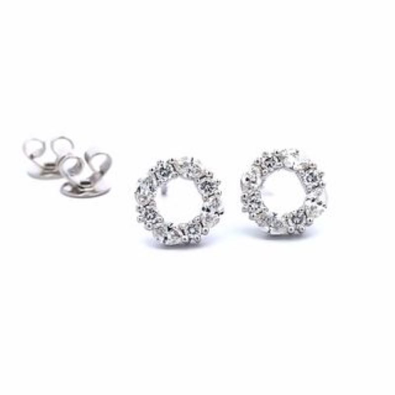 Elegant Diamond Jacket Earrings