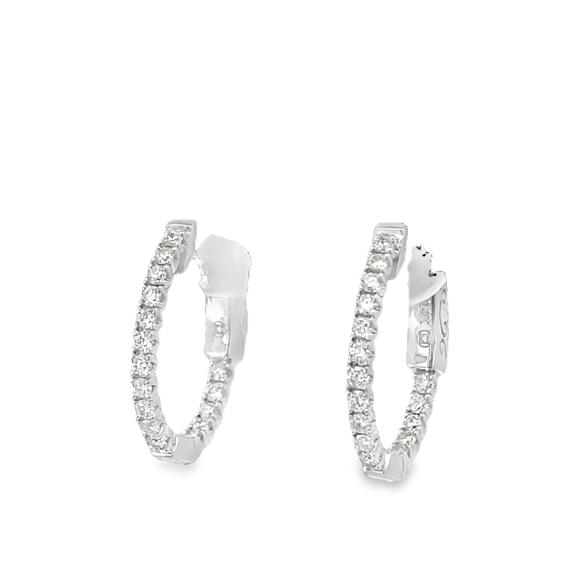 Elegant Diamond Hoop Earrings
