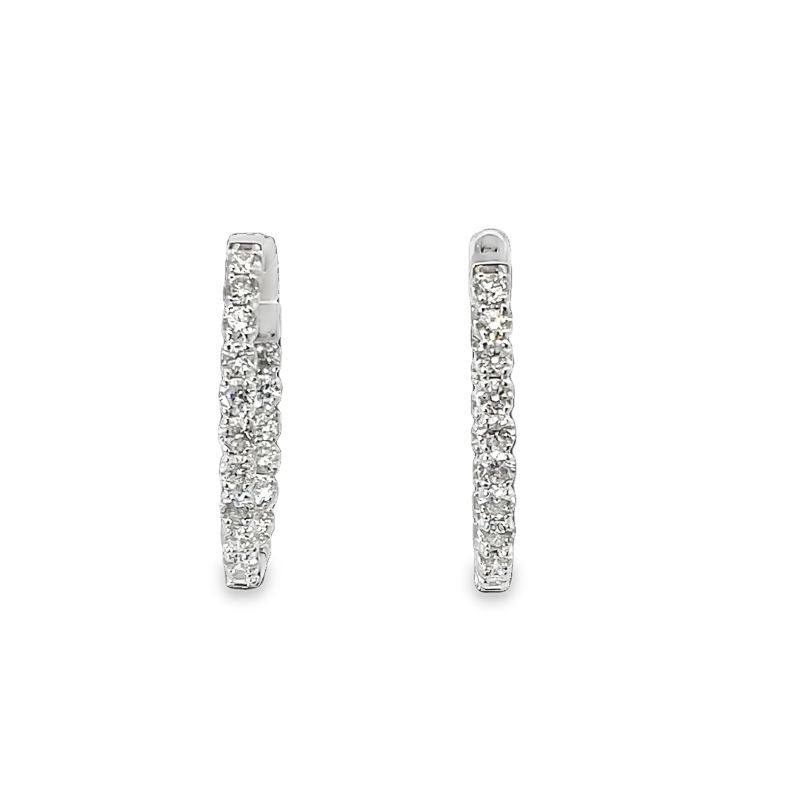 Stunning Diamond Hoop Earrings