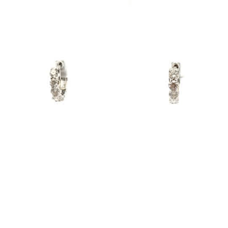 14k Diamond Huggie Earrings
