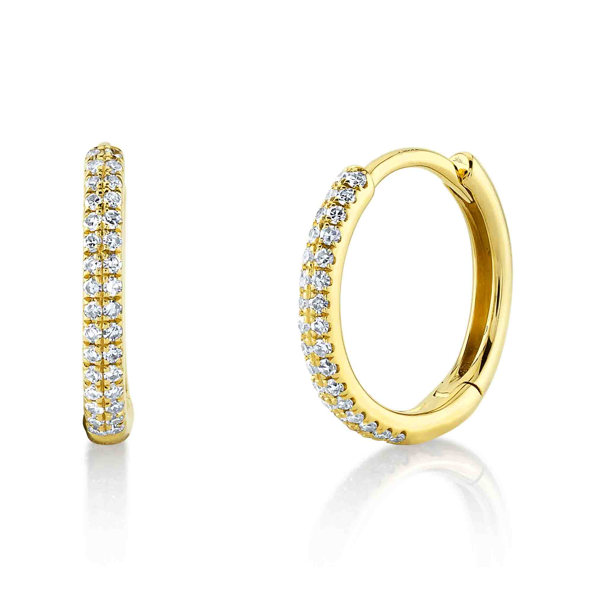 Elegant Gold And Diamond Earrings