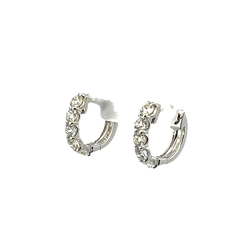 Elegant Diamon Hoop Earrings