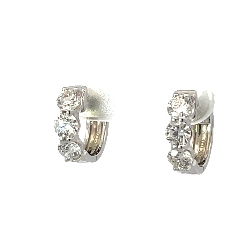 Elegant Diamond Hoop Earrings