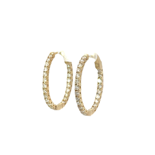 Elegant Diamond Hoop Earrings