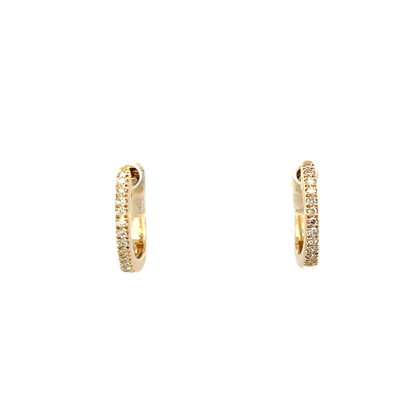 Elegant Diamond Accent Gold Earrings