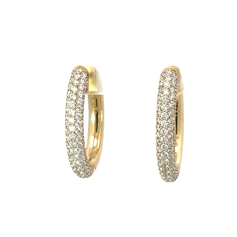 Stunning Diamond Hoop Earrings Stunning Diamond Hoop Earrings