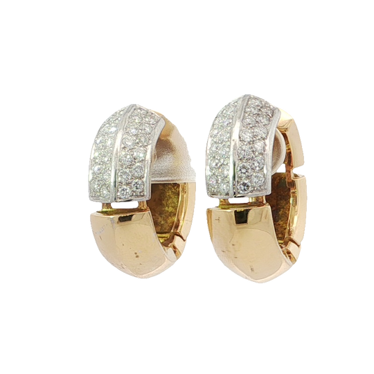 Elegant Diamond Hoop Earrings