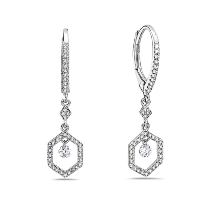 Elegant Diamond Dangle Earrings