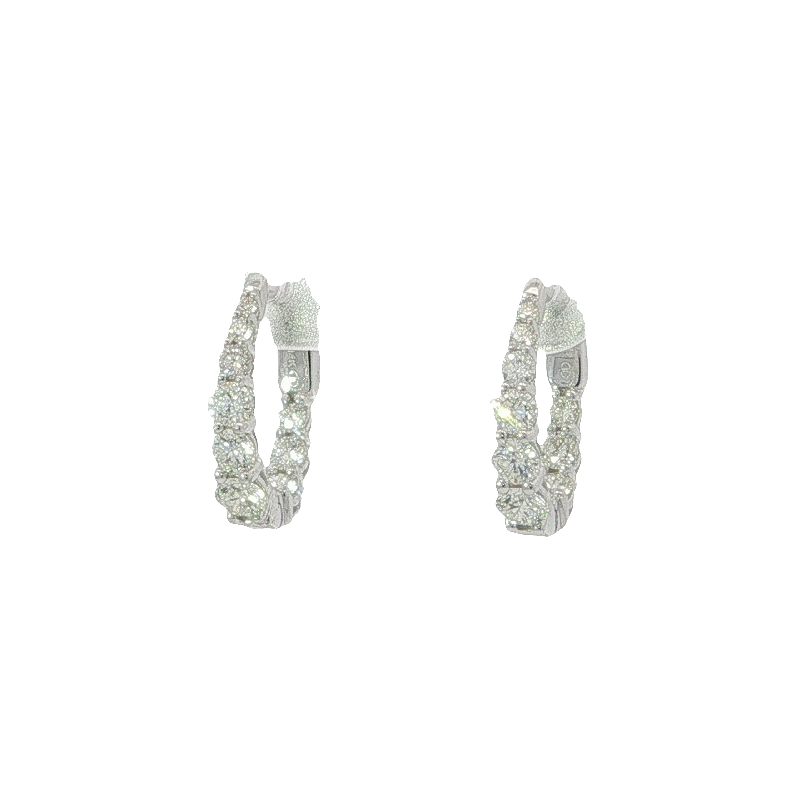Elegant Graduated Diamond Earrings