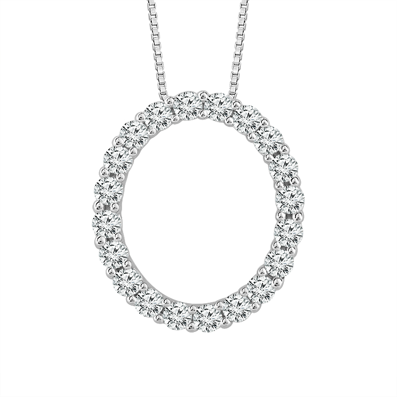 Elegant Oval Pendant Necklace