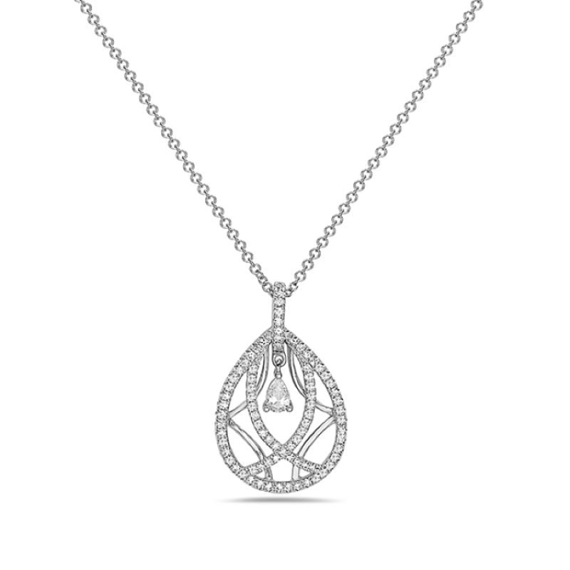 Elegant Silver Pendant With Diamonds